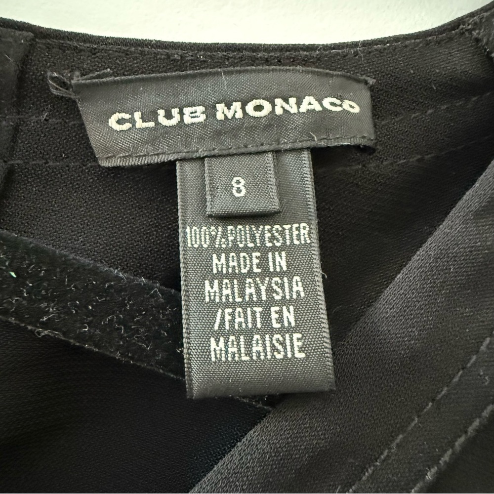 Club Monaco classic a-line black midi dress - size 8 (Medium) - Picture 5 of 5